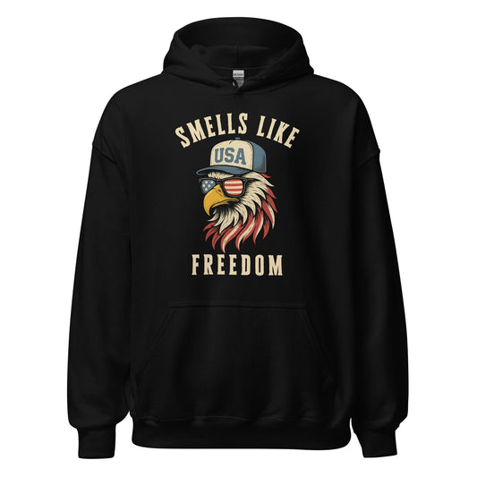 Patriotic Bald Eagle Smells Like Freedom Hoodie - Inken Image
