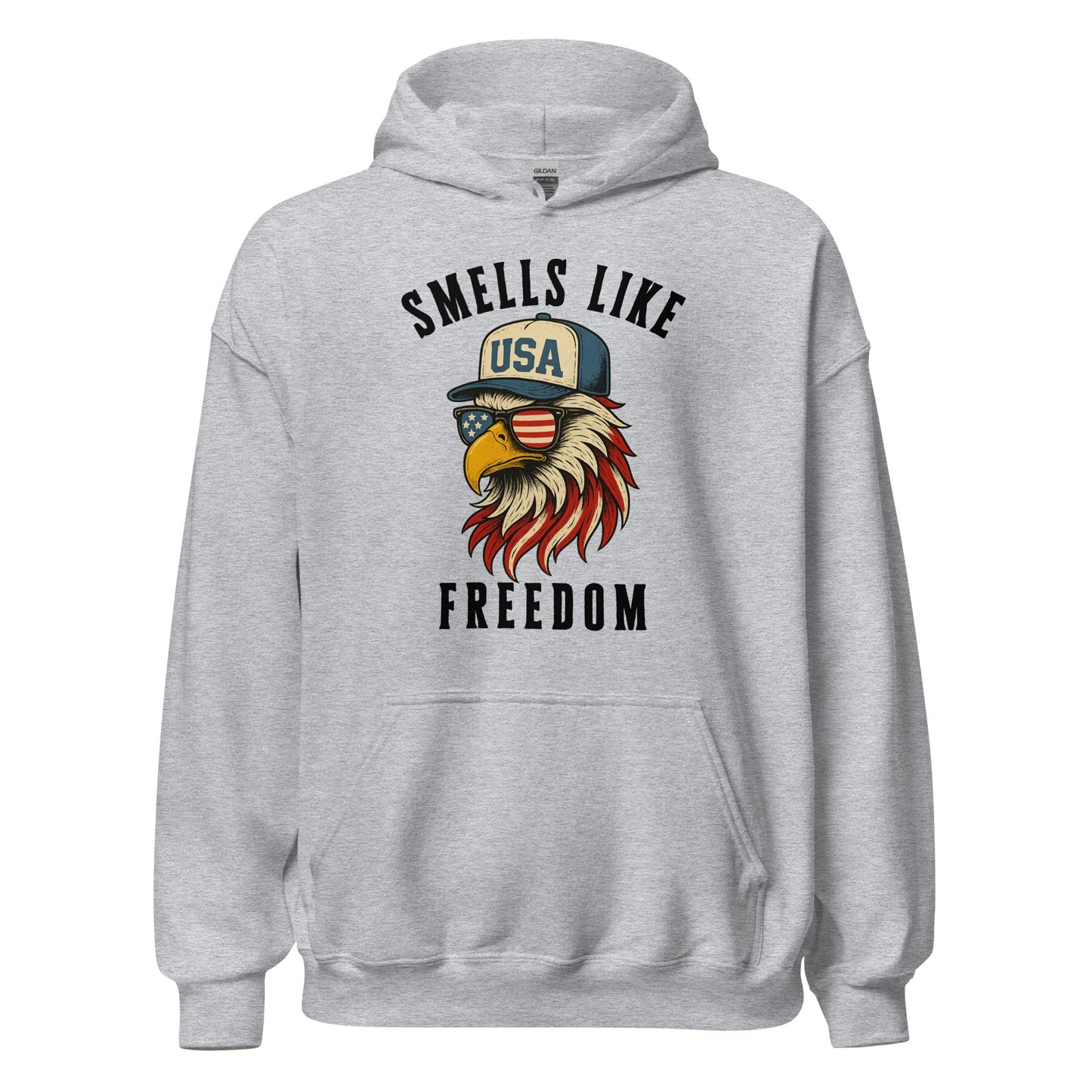 Patriotic Bald Eagle Smells Like Freedom Hoodie - Inken Image