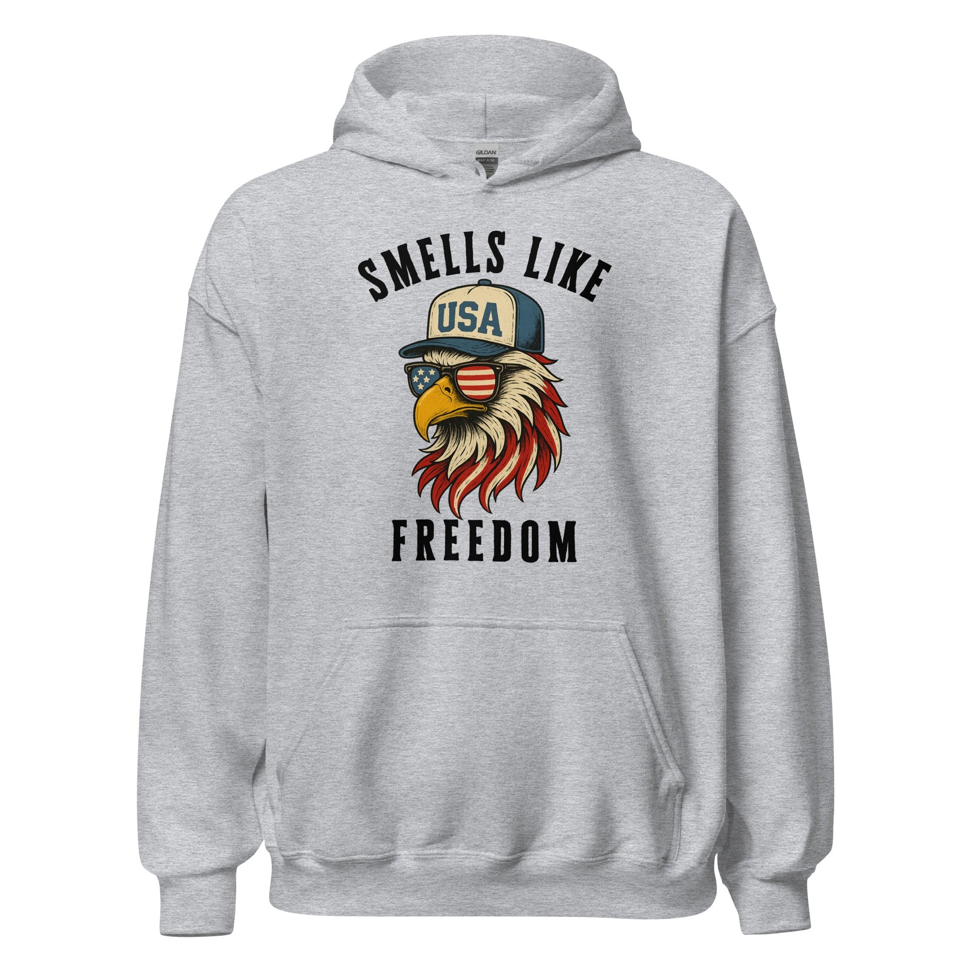 Patriotic Bald Eagle Smells Like Freedom Hoodie - Inken Image