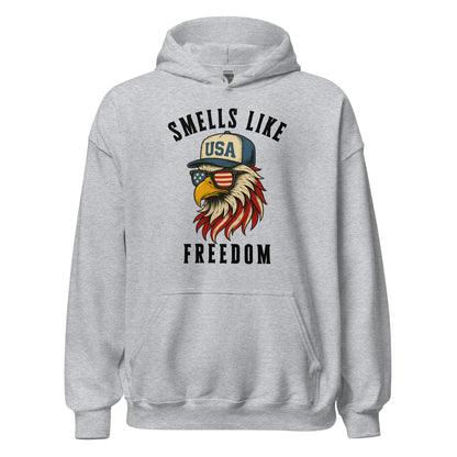 Patriotic Bald Eagle Smells Like Freedom Hoodie - Inken Image