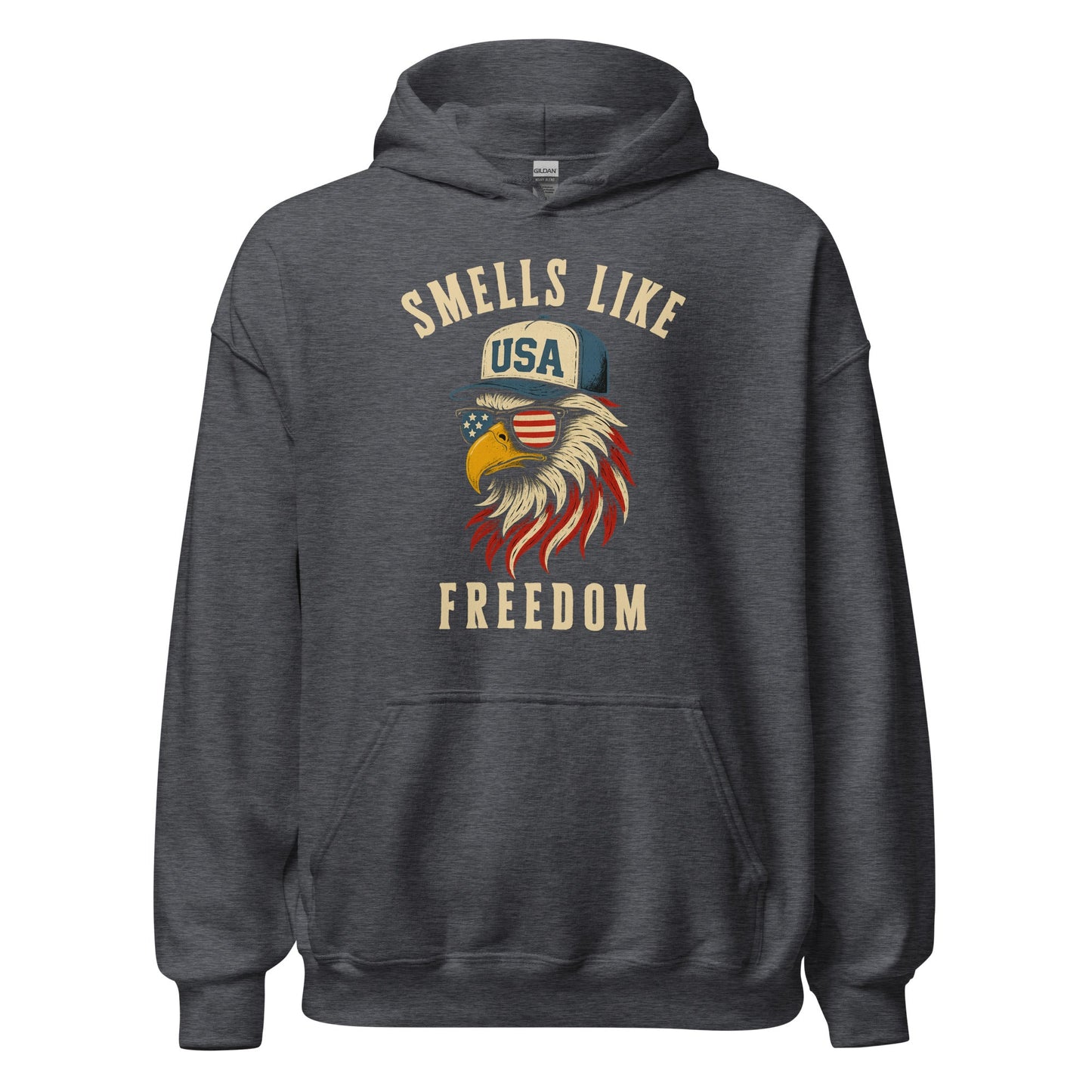 Patriotic Bald Eagle Smells Like Freedom Hoodie - Inken Image