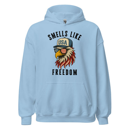 Patriotic Bald Eagle Smells Like Freedom Hoodie - Inken Image