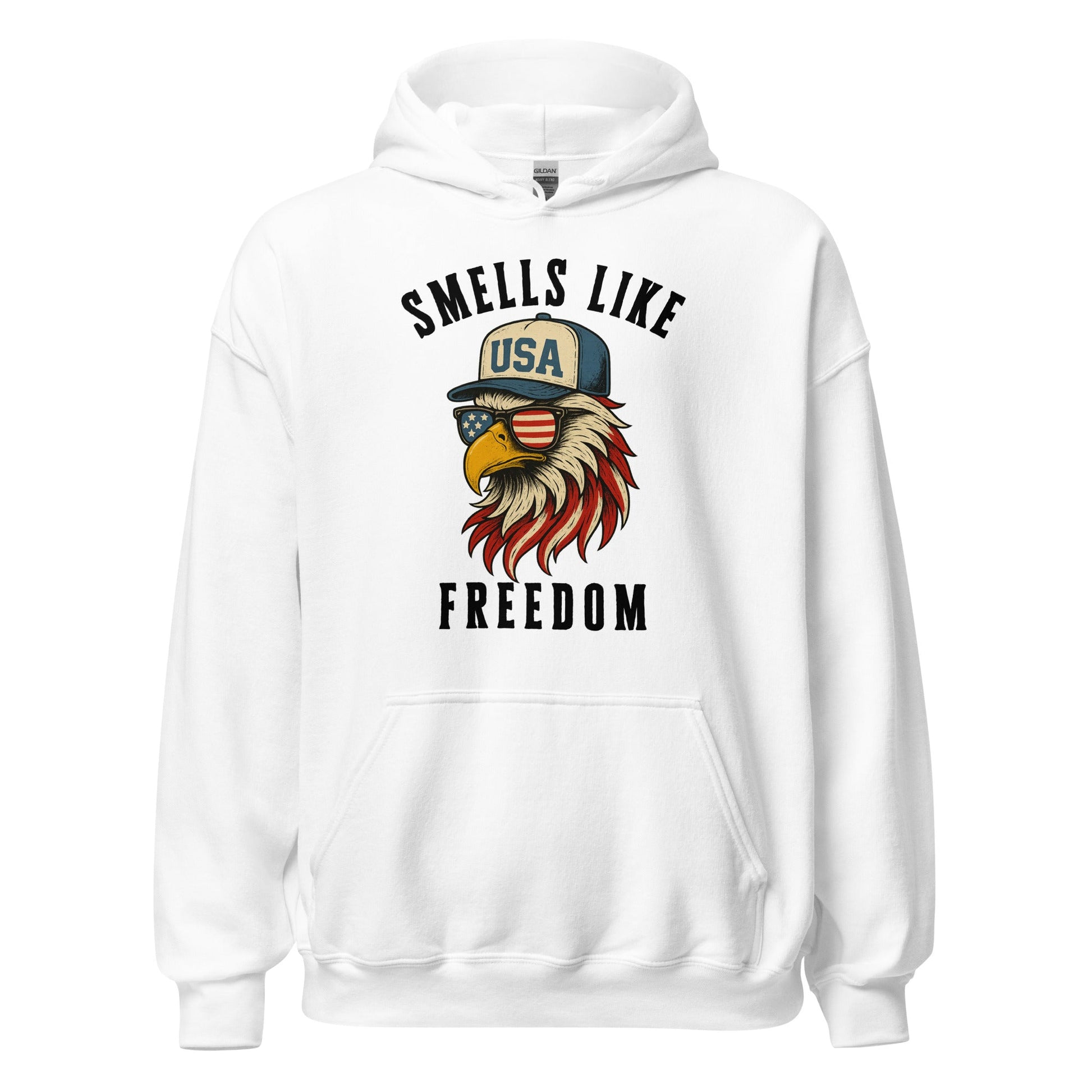 Patriotic Bald Eagle Smells Like Freedom Hoodie - Inken Image