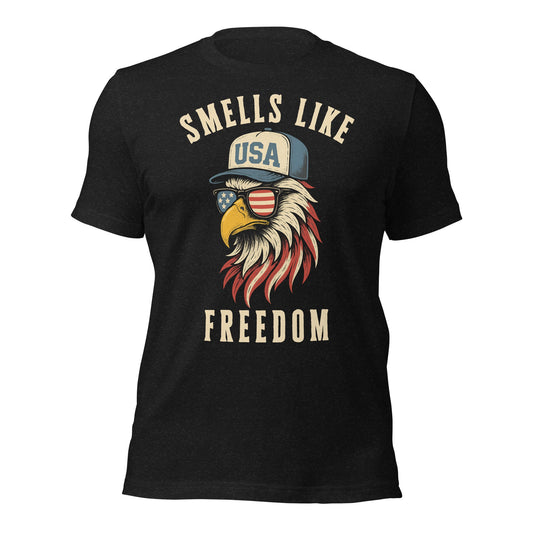 Patriotic Bald Eagle Smells Like Freedom T-Shirt - Inken Image