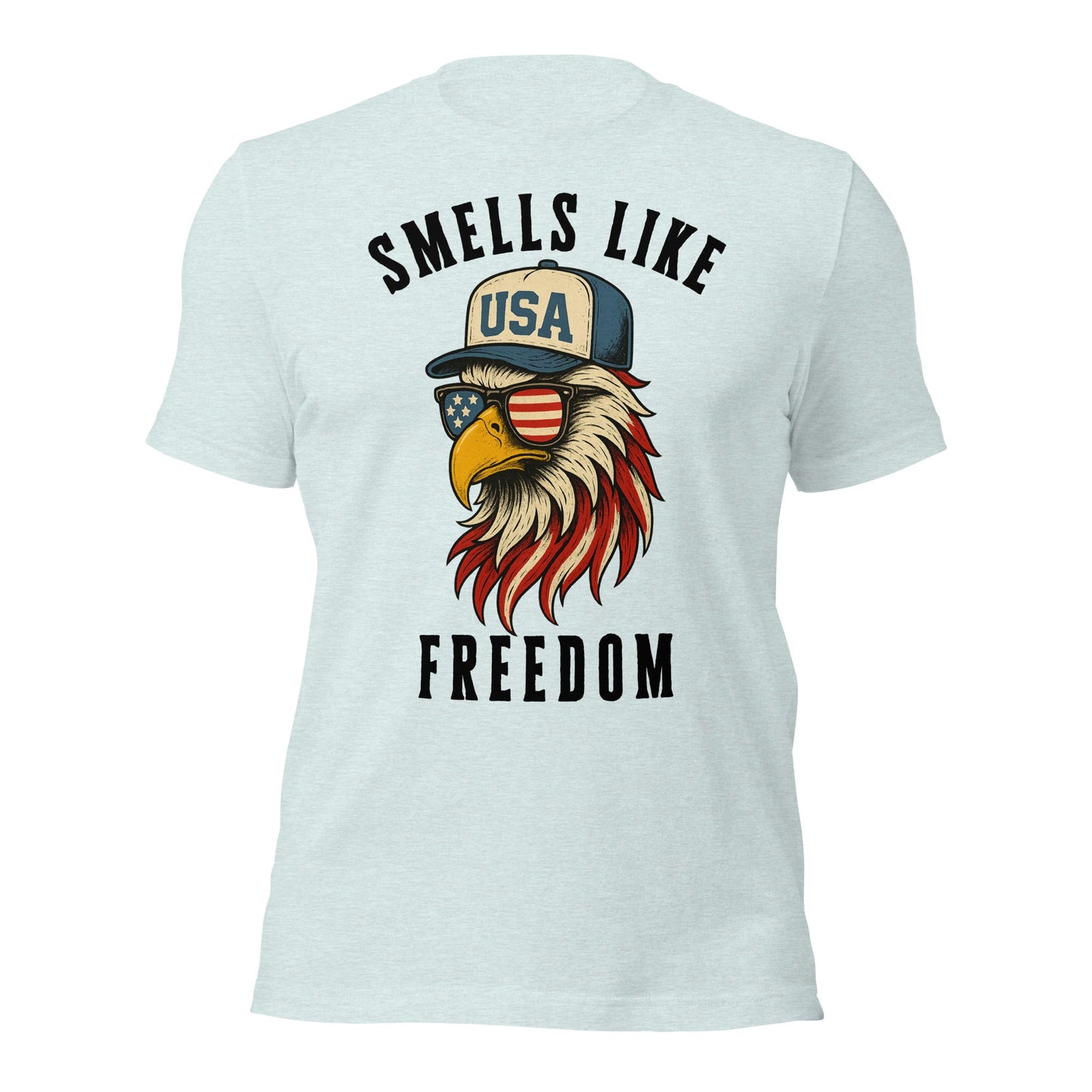 Patriotic Bald Eagle Smells Like Freedom T-Shirt - Inken Image