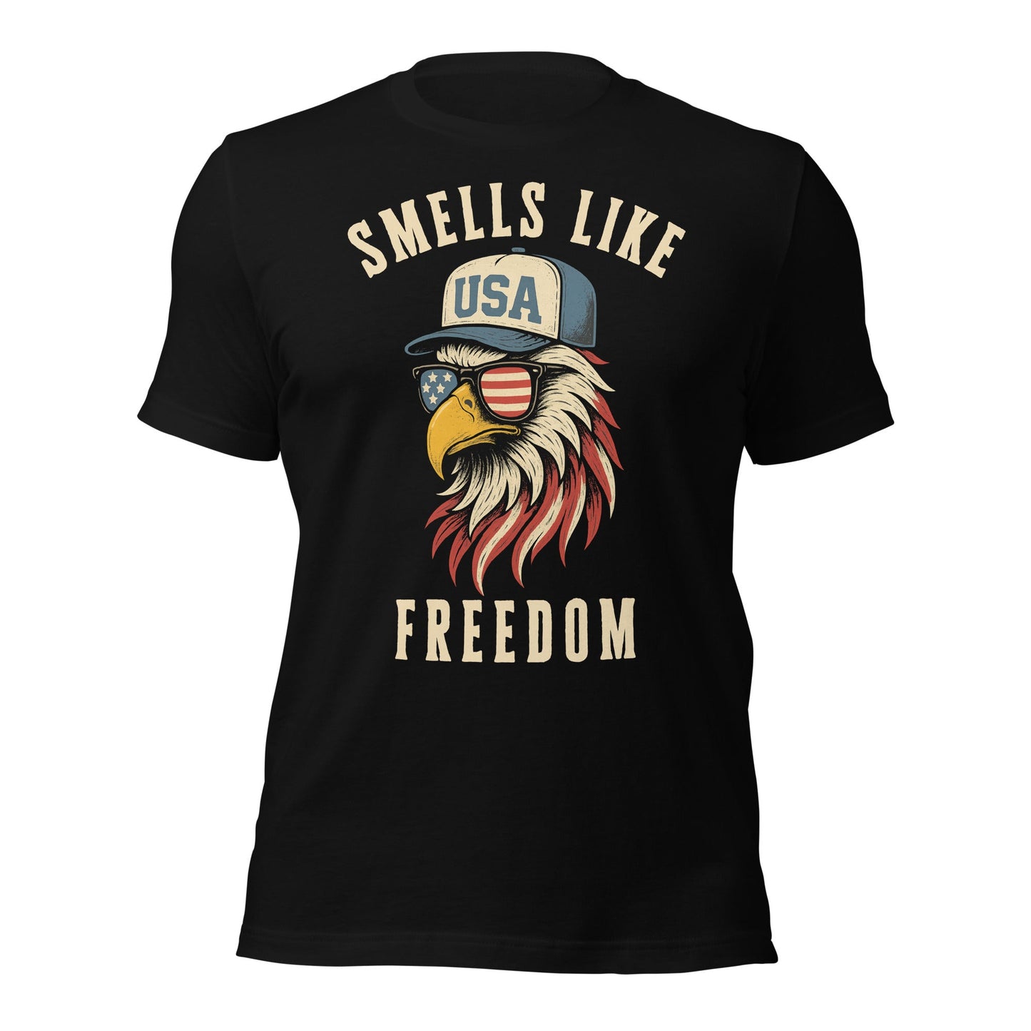 Patriotic Bald Eagle Smells Like Freedom T-Shirt - Inken Image