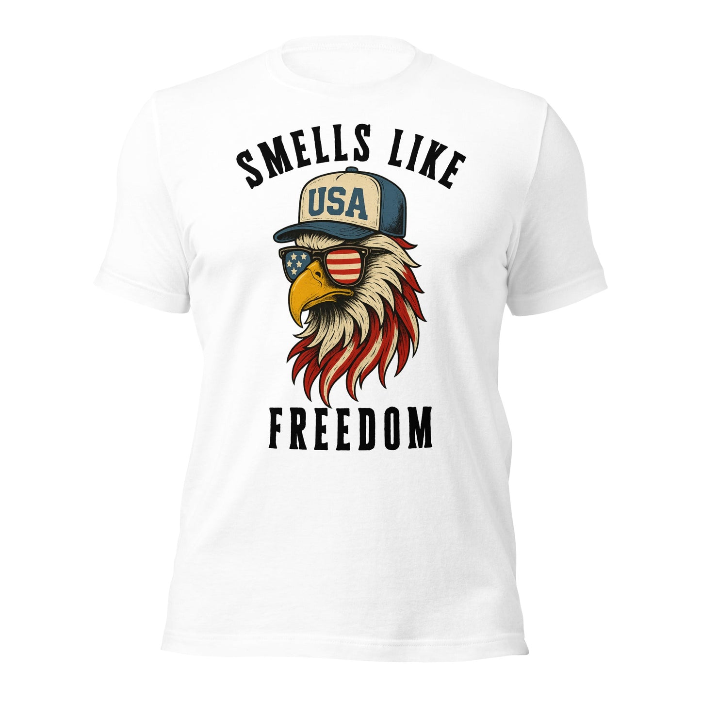 Patriotic Bald Eagle Smells Like Freedom T-Shirt - Inken Image