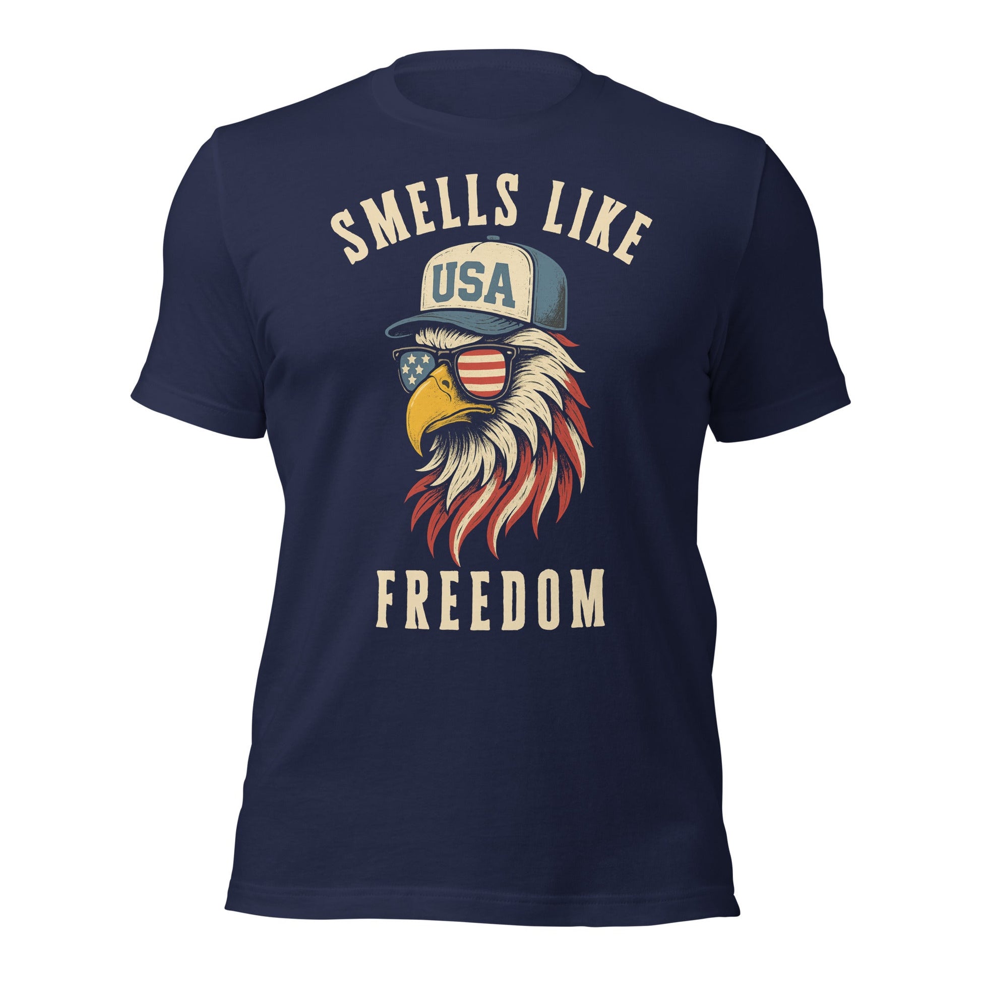 Patriotic Bald Eagle Smells Like Freedom T-Shirt - Inken Image
