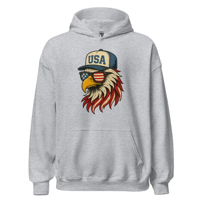 Patriotic Bald Eagle "USA" Hat Hoodie - Inken Image