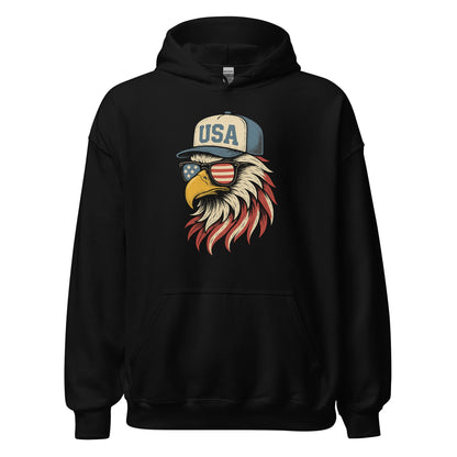 Patriotic Bald Eagle "USA" Hat Hoodie - Inken Image