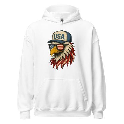 Patriotic Bald Eagle "USA" Hat Hoodie - Inken Image