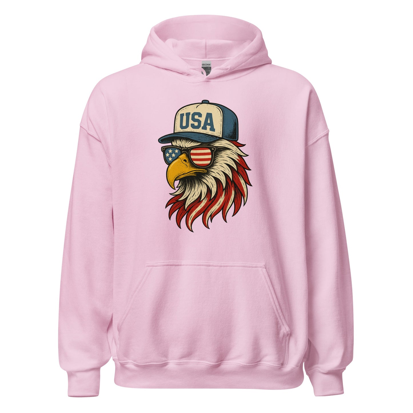 Patriotic Bald Eagle "USA" Hat Hoodie - Inken Image