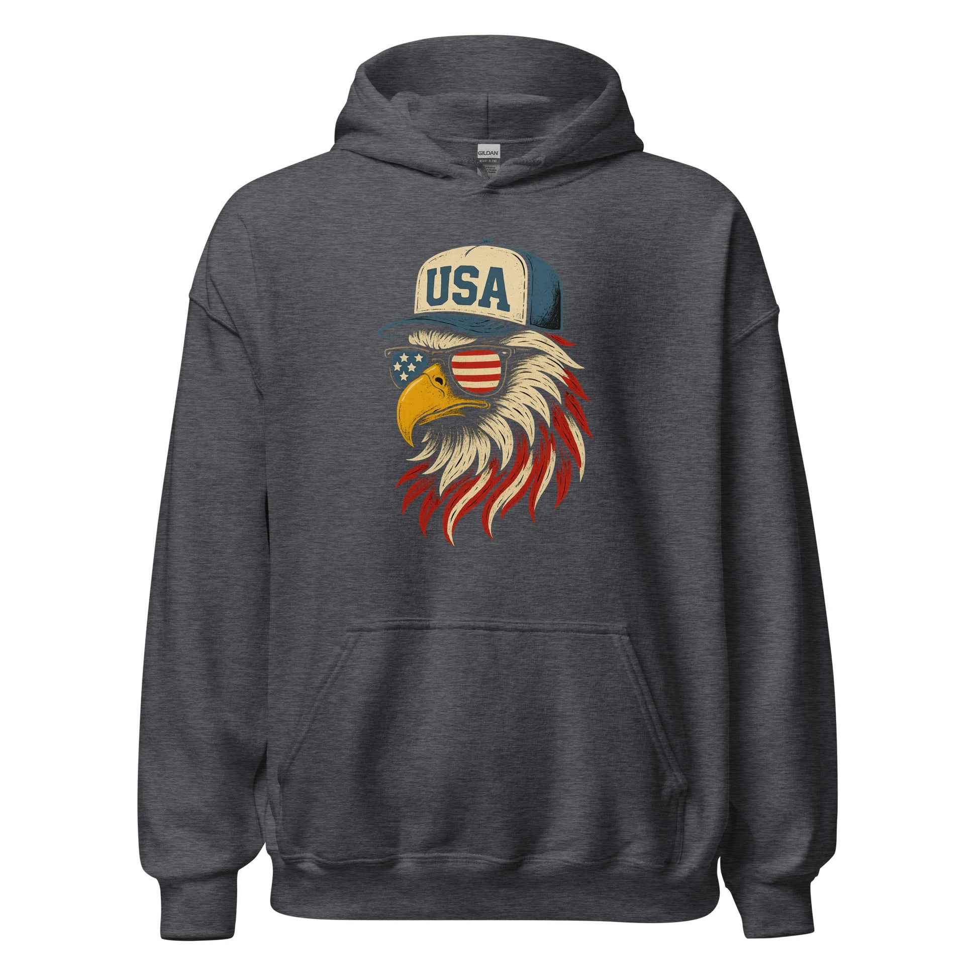 Patriotic Bald Eagle "USA" Hat Hoodie - Inken Image