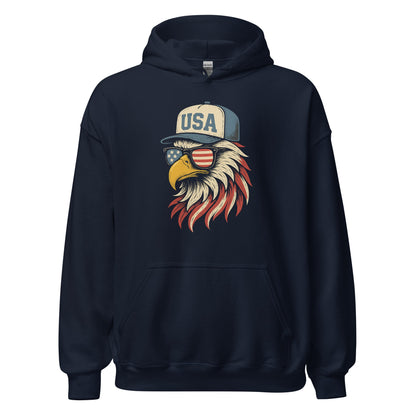 Patriotic Bald Eagle "USA" Hat Hoodie - Inken Image