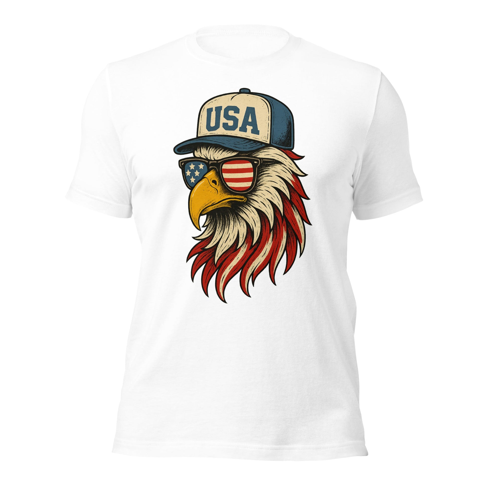 Patriotic Bald Eagle "USA" Hat T-Shirt - Inken Image