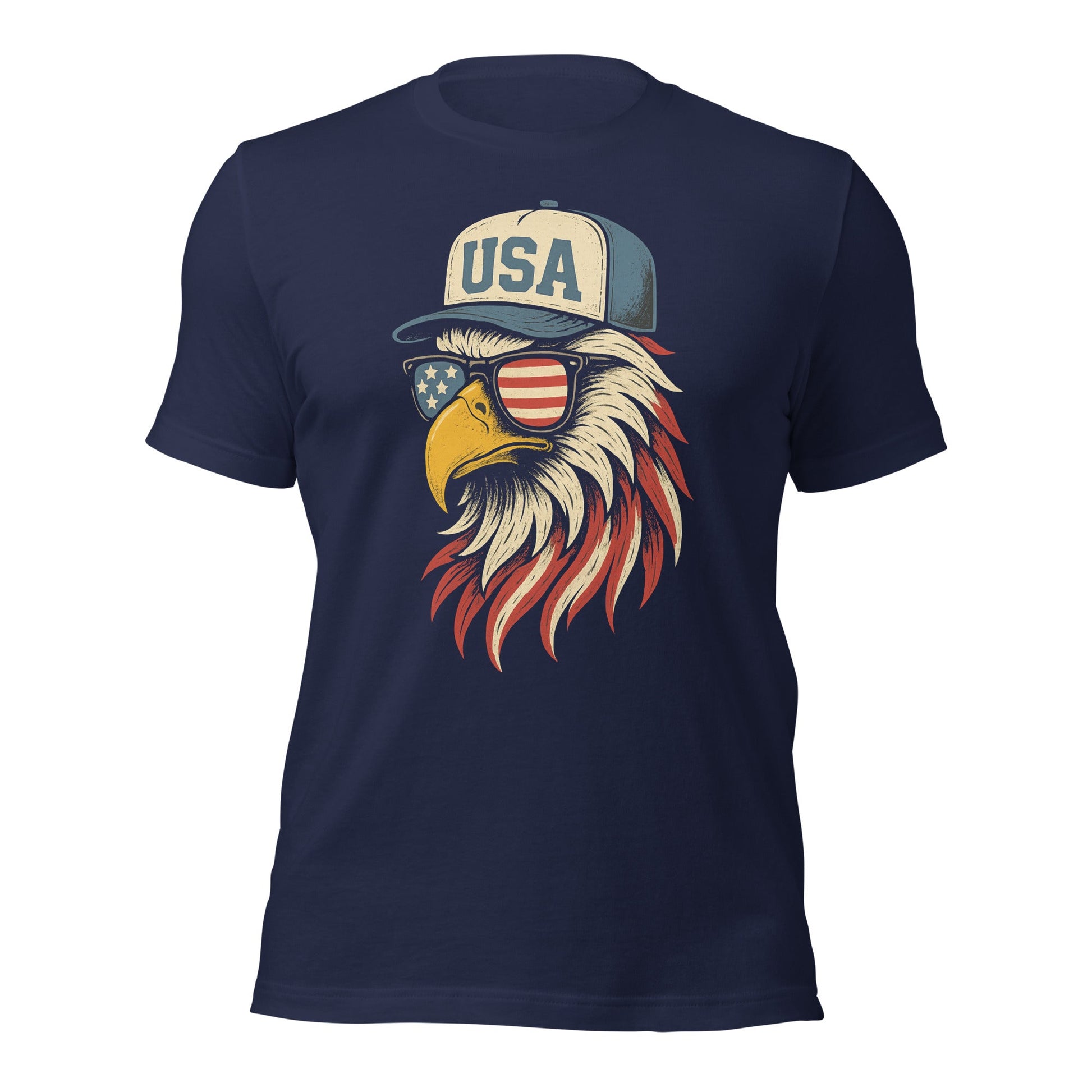 Patriotic Bald Eagle "USA" Hat T-Shirt - Inken Image