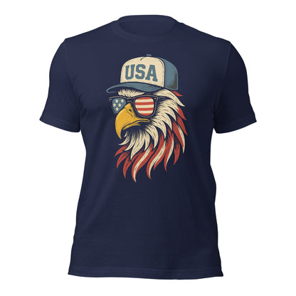 Patriotic Bald Eagle "USA" Hat T-Shirt - Inken Image