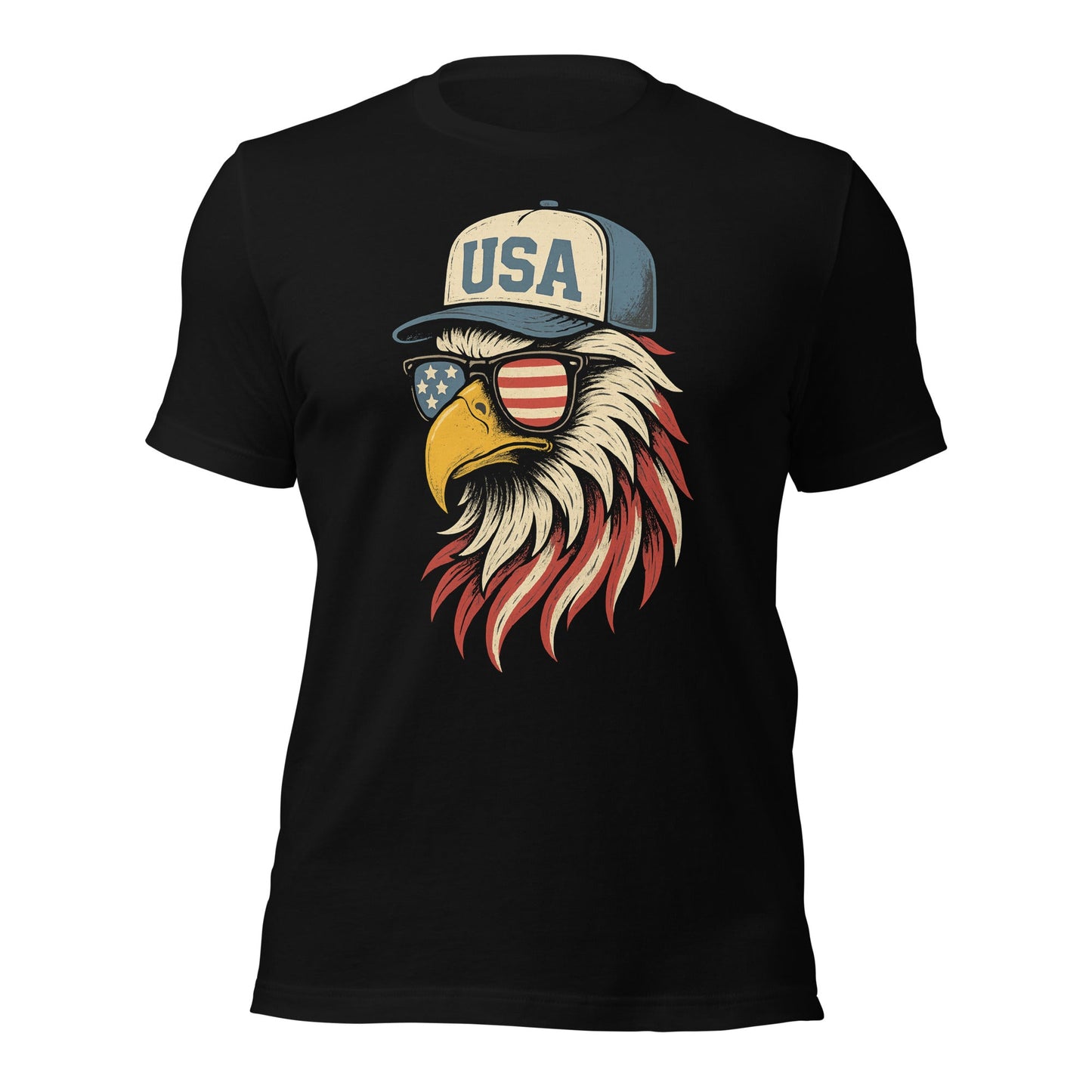 Patriotic Bald Eagle "USA" Hat T-Shirt - Inken Image
