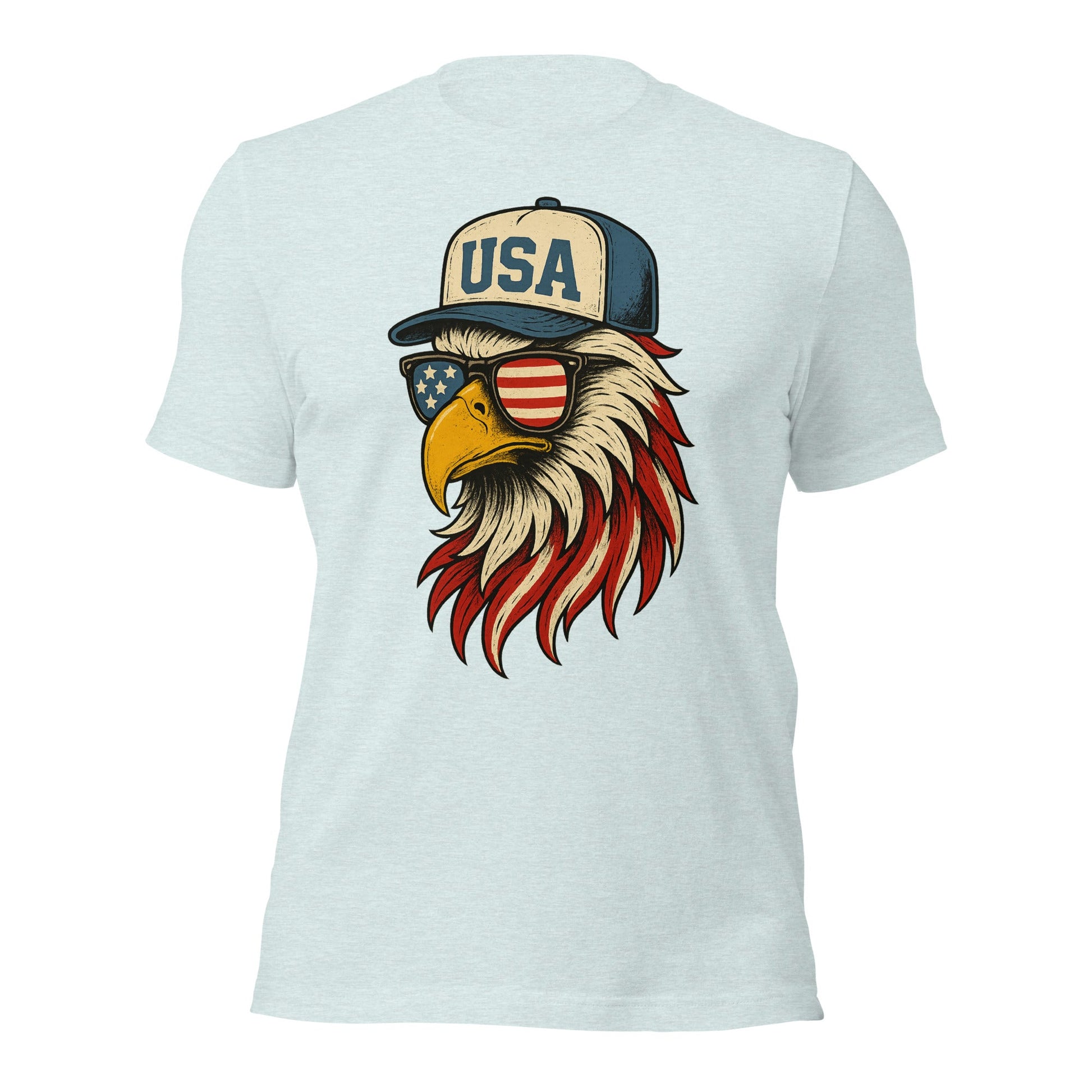 Patriotic Bald Eagle "USA" Hat T-Shirt - Inken Image