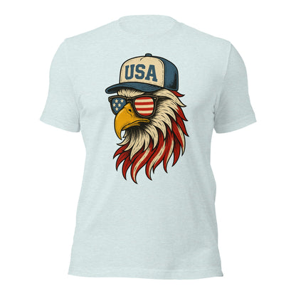 Patriotic Bald Eagle "USA" Hat T-Shirt - Inken Image