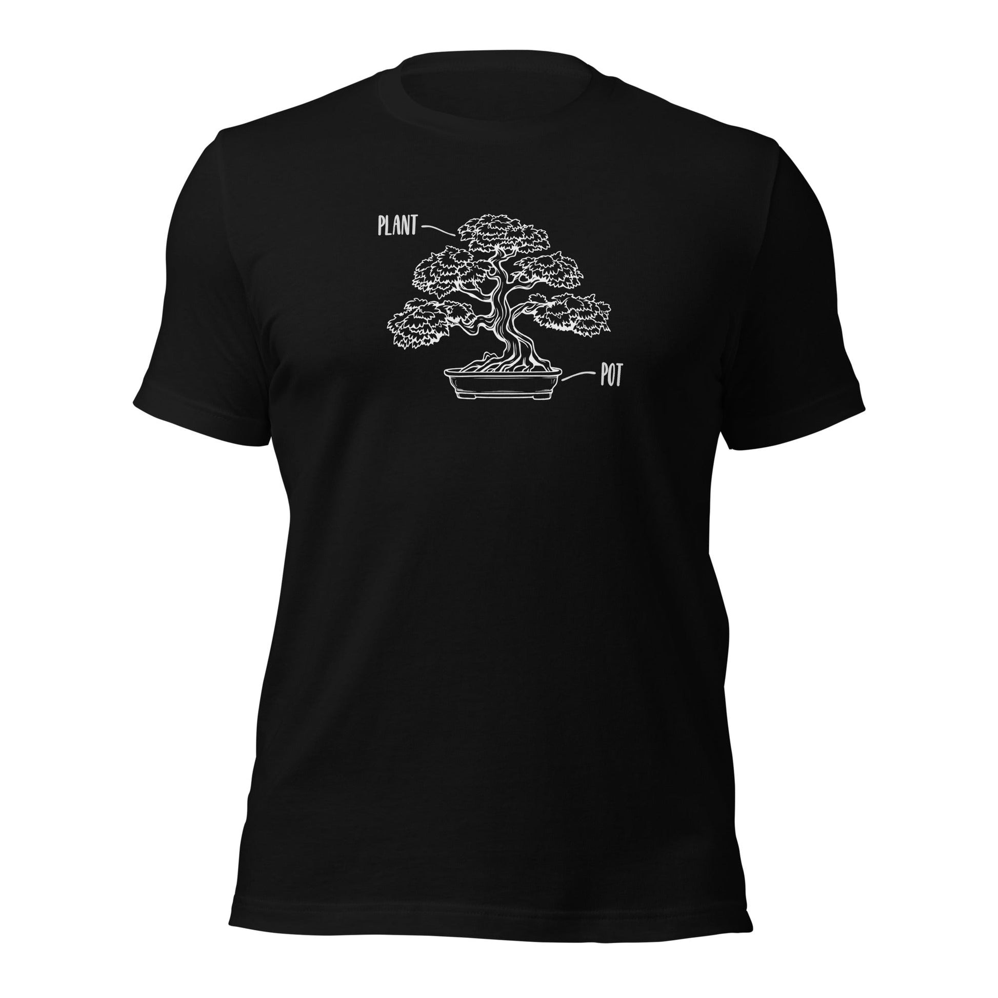 POT PLANT Bonsai Tree Parody Illustration T-Shirt - Inken Image