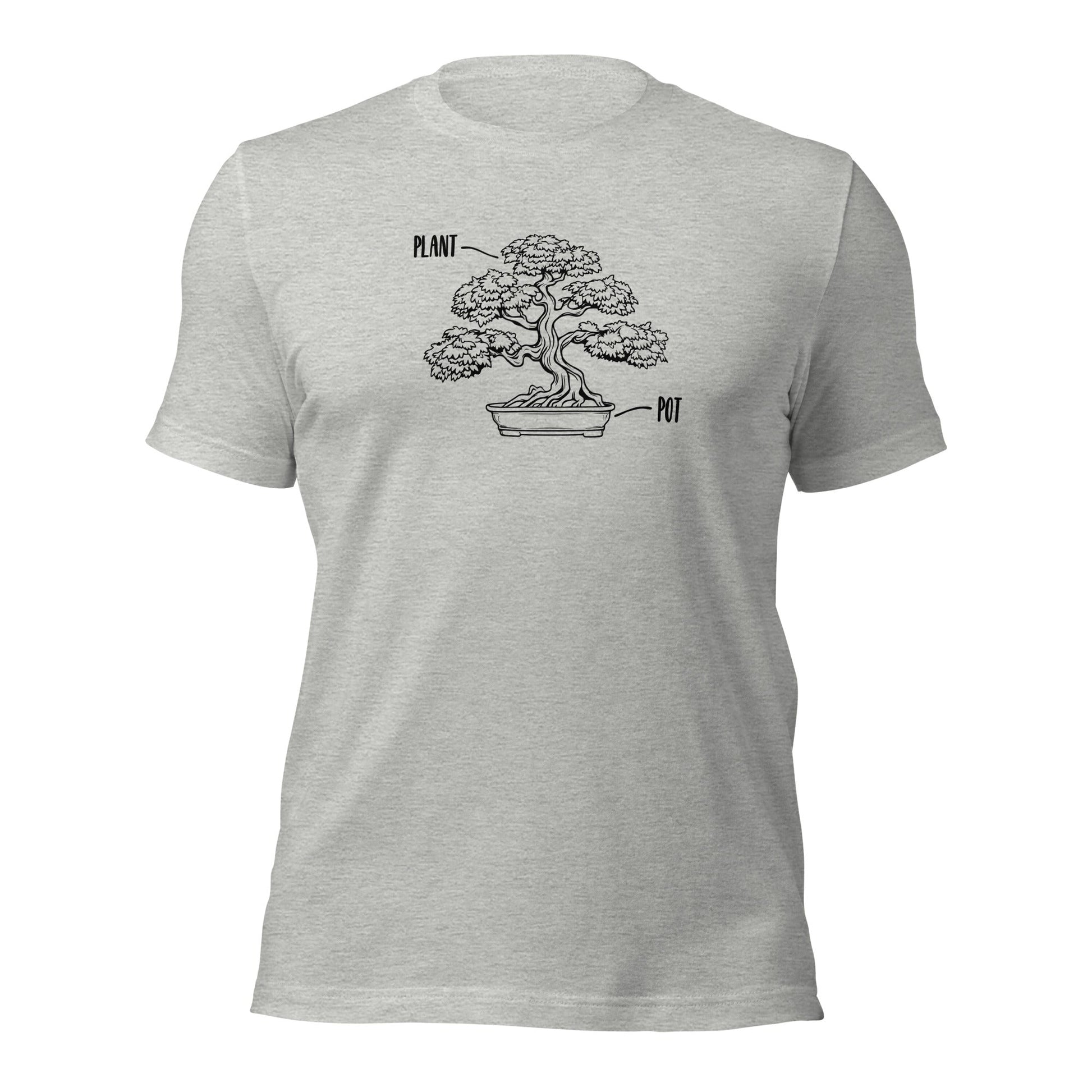 POT PLANT Bonsai Tree Parody Illustration T-Shirt - Inken Image