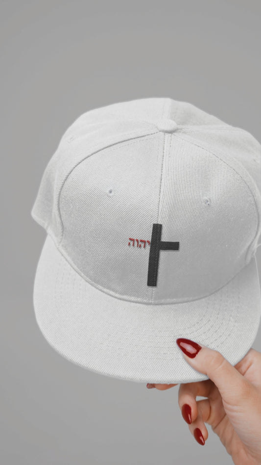 YHWH Cross Flat Stitch Snapback