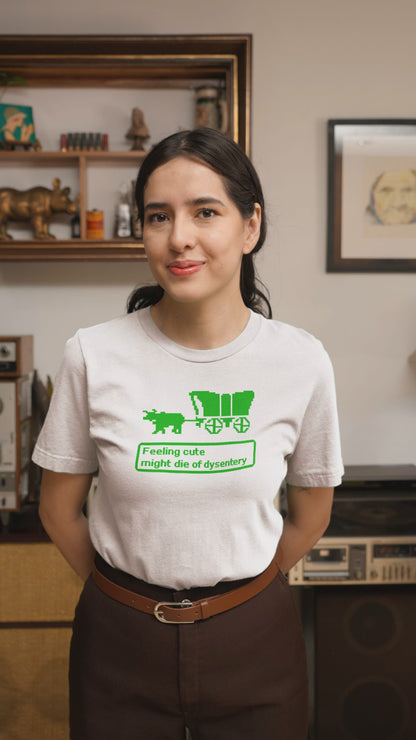 Feeling Cute Might Die of Dysentery Retro Oregon Trail Gamer T-Shirt