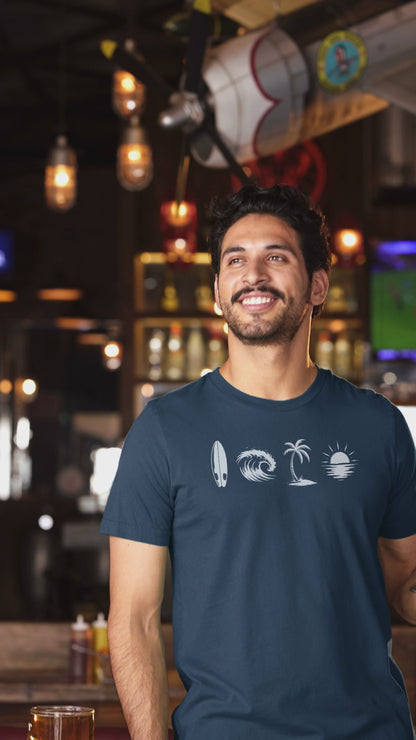 A Day Well Spent Surfing, Beach Graphic T-Shirt