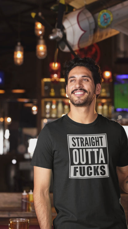 Straight Outta Fucks Parody Rap T-Shirt