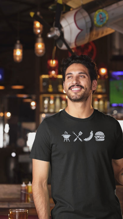 A Day Well Spent Grilling, BBQ Graphic T-Shirt