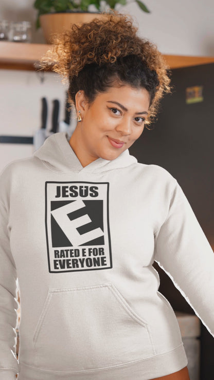 Jesus Rated E For Everyone Warning Label Hoodie