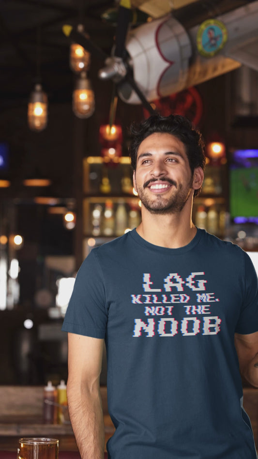 Lag Killed Me Retro Glitch Gamer T-Shirt