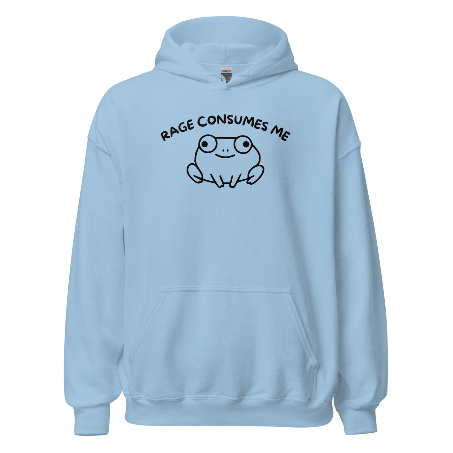 Rage Consumes Me Frog Hoodie Funny Angry Frog Sweatshirt - Inken Image