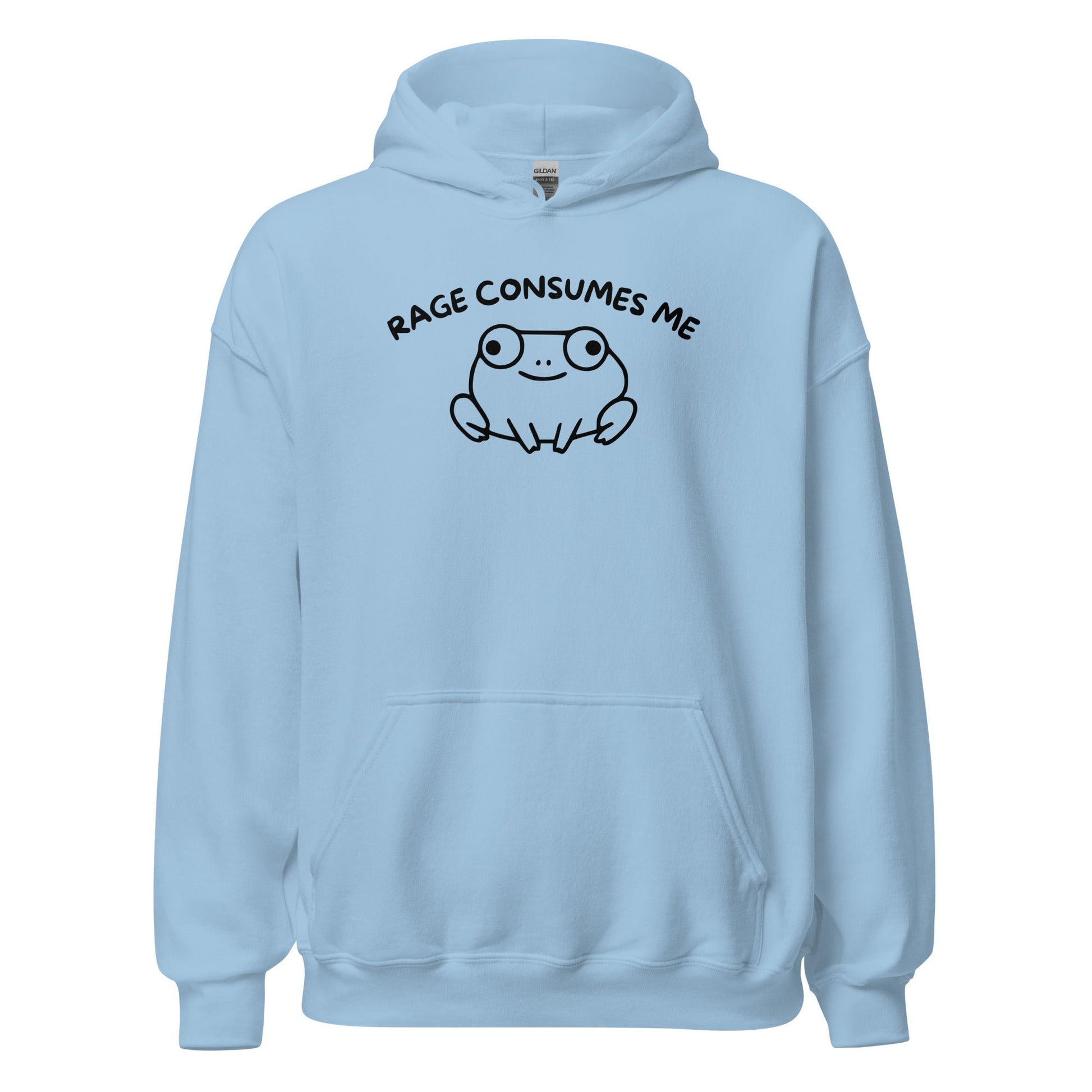 Rage Consumes Me Frog Hoodie Funny Angry Frog Sweatshirt - Inken Image