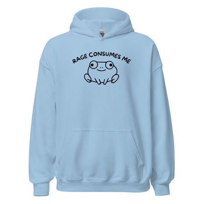 Rage Consumes Me Frog Hoodie Funny Angry Frog Sweatshirt - Inken Image