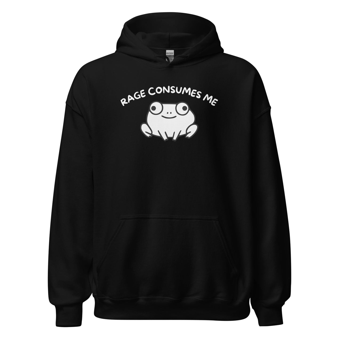 Rage Consumes Me Frog Hoodie Funny Angry Frog Sweatshirt - Inken Image