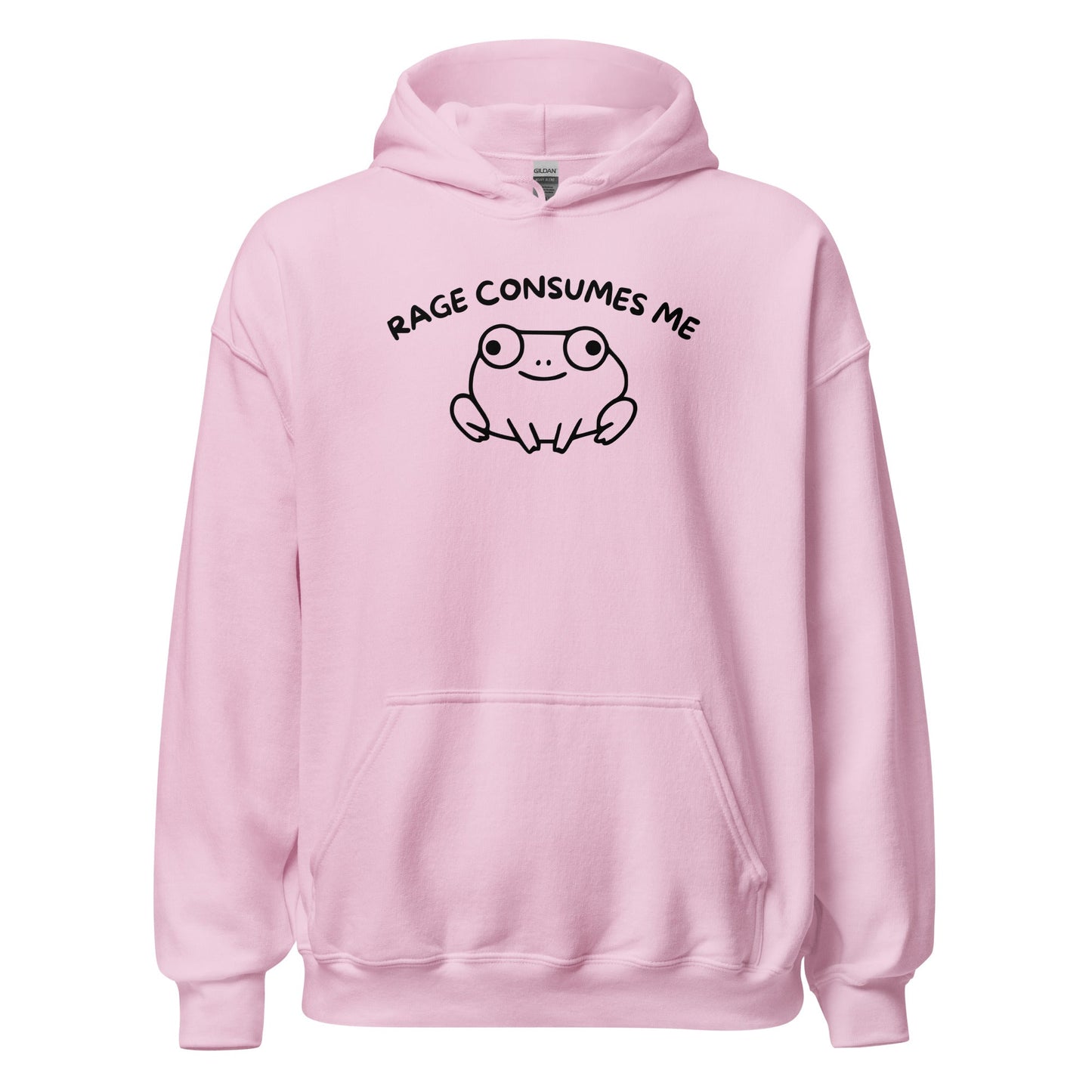 Rage Consumes Me Frog Hoodie Funny Angry Frog Sweatshirt - Inken Image