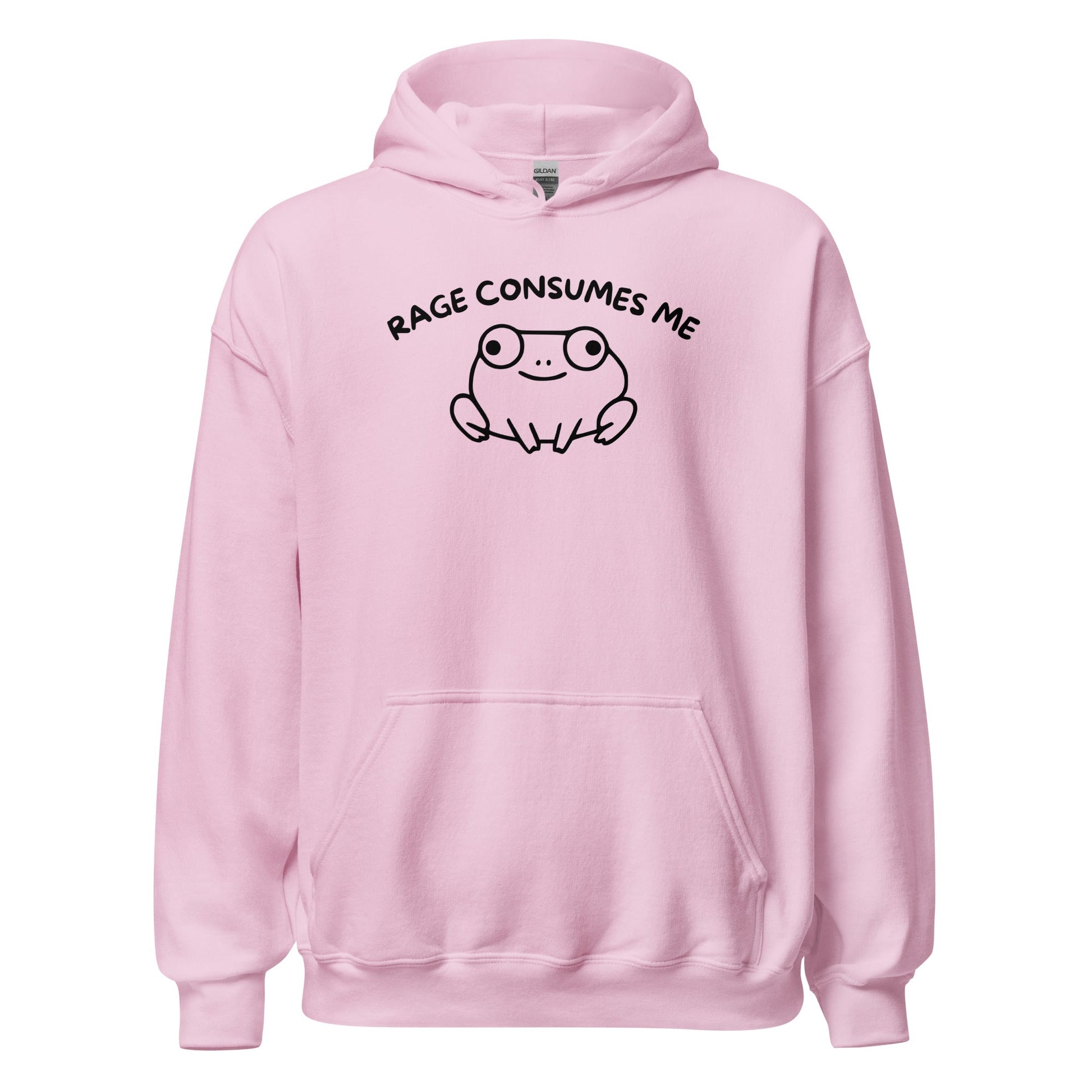 Rage Consumes Me Frog Hoodie Funny Angry Frog Sweatshirt - Inken Image