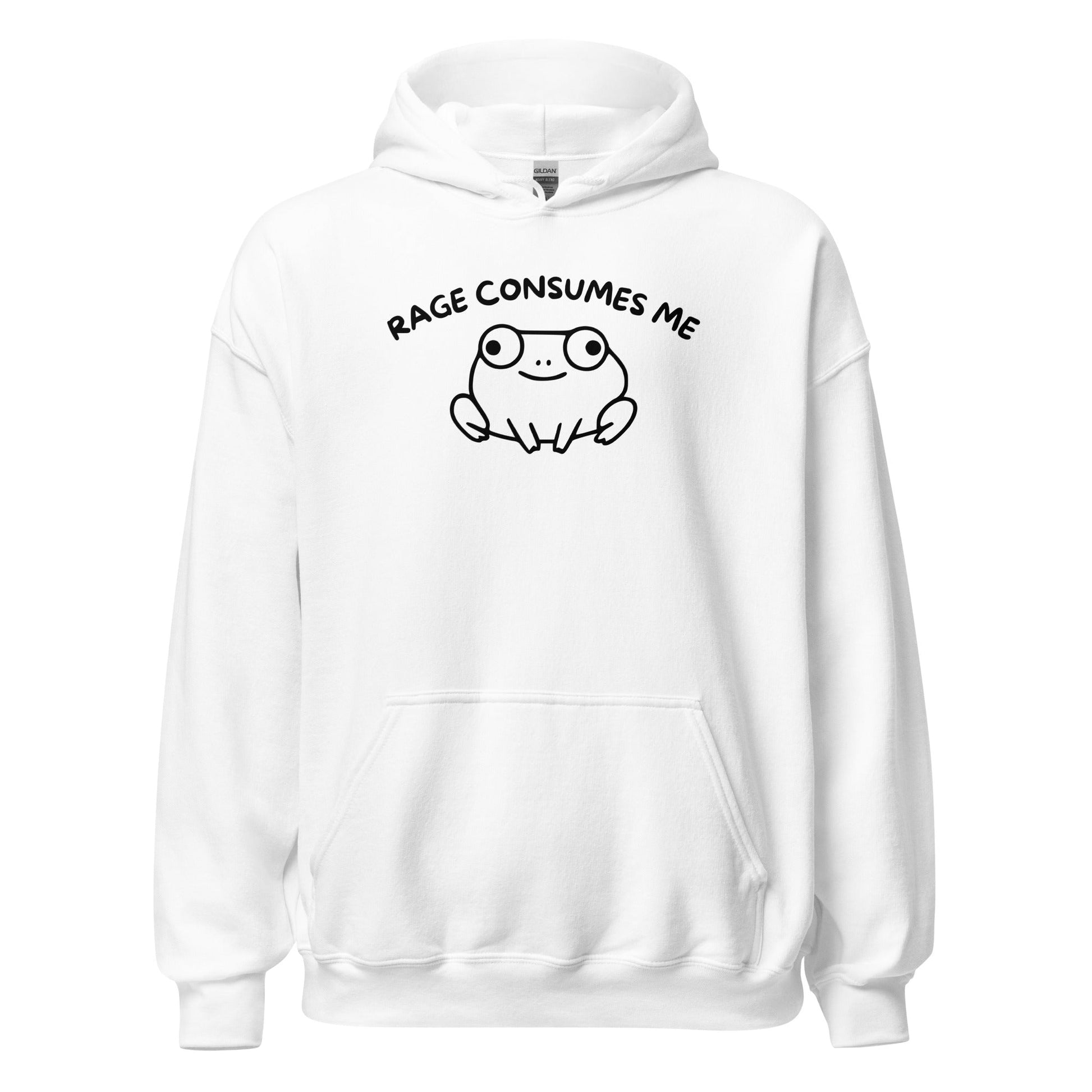 Rage Consumes Me Frog Hoodie Funny Angry Frog Sweatshirt - Inken Image