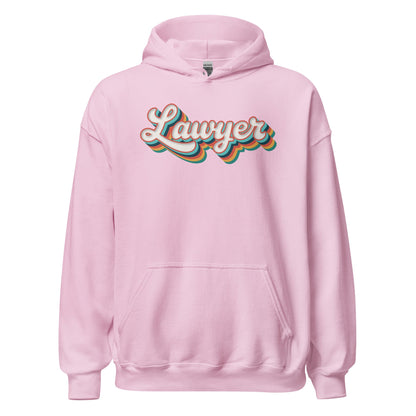 Retro Lawyer Hoodie Fun Groovy Law School Sweatshirt - Inken Image