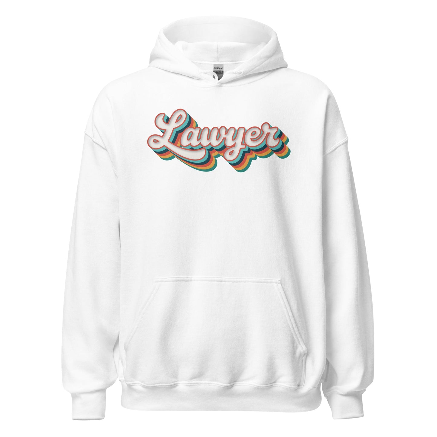 Retro Lawyer Hoodie Fun Groovy Law School Sweatshirt - Inken Image