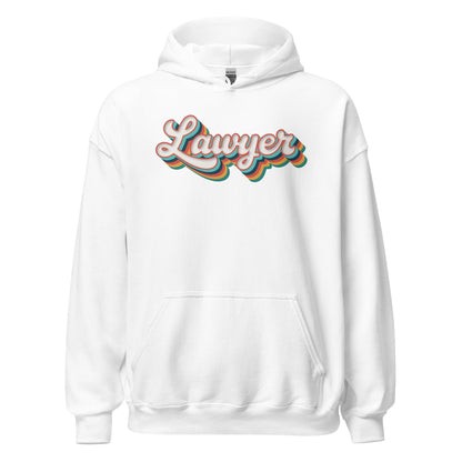 Retro Lawyer Hoodie Fun Groovy Law School Sweatshirt - Inken Image
