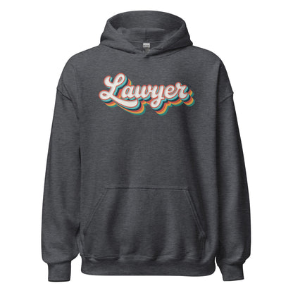 Retro Lawyer Hoodie Fun Groovy Law School Sweatshirt - Inken Image