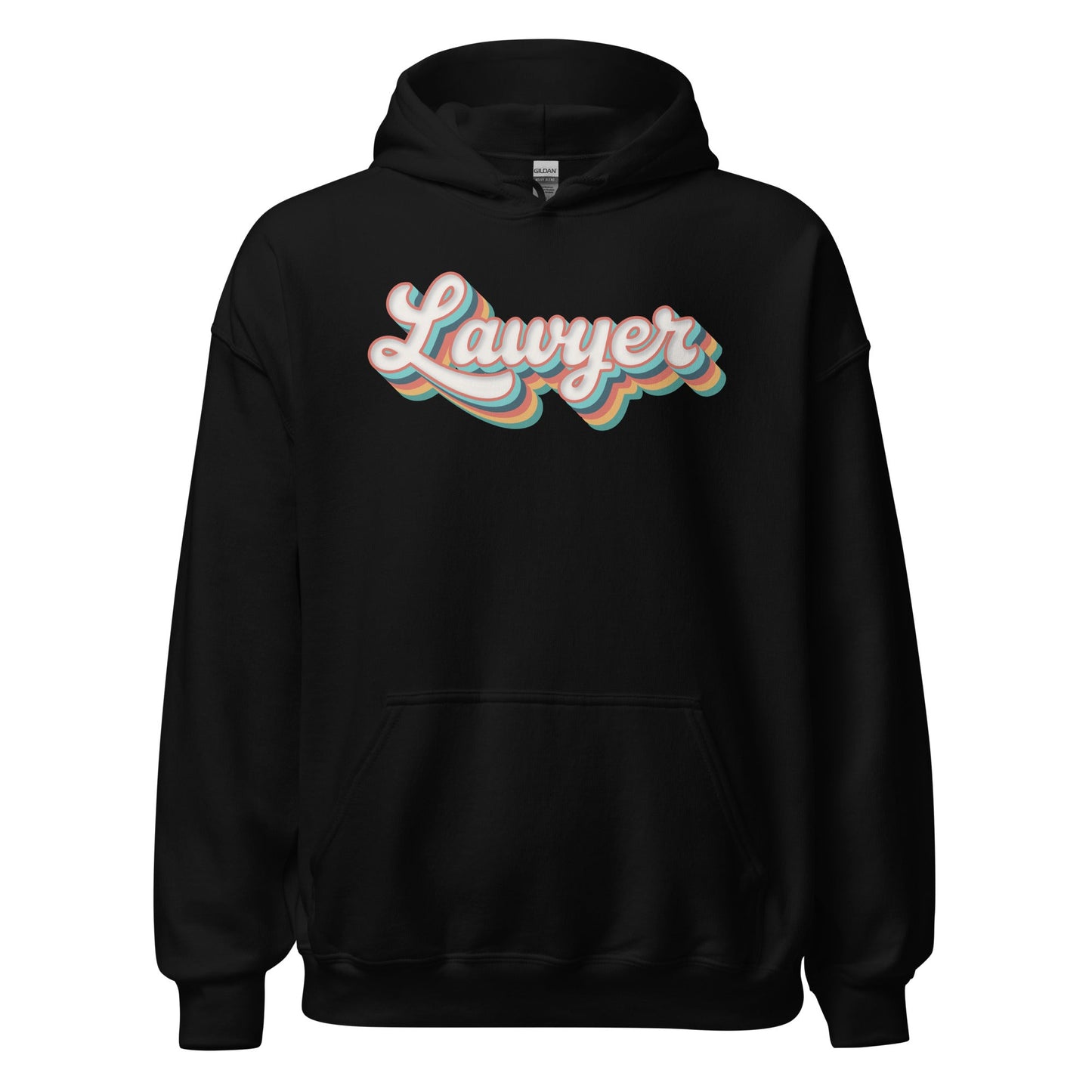 Retro Lawyer Hoodie Fun Groovy Law School Sweatshirt - Inken Image