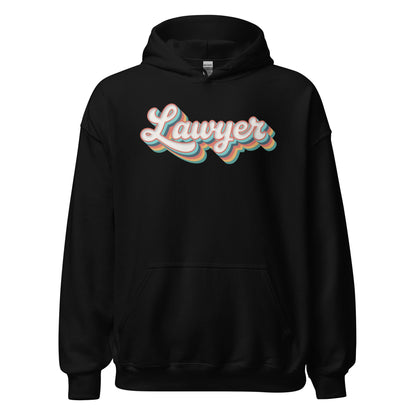 Retro Lawyer Hoodie Fun Groovy Law School Sweatshirt - Inken Image