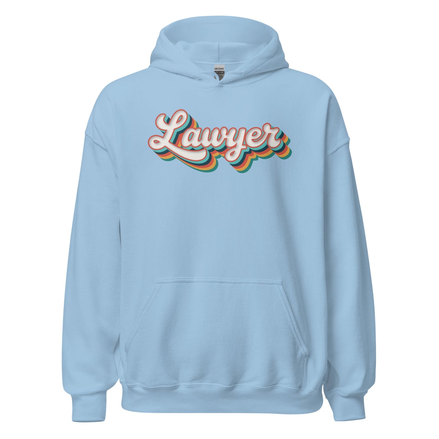 Retro Lawyer Hoodie Fun Groovy Law School Sweatshirt - Inken Image