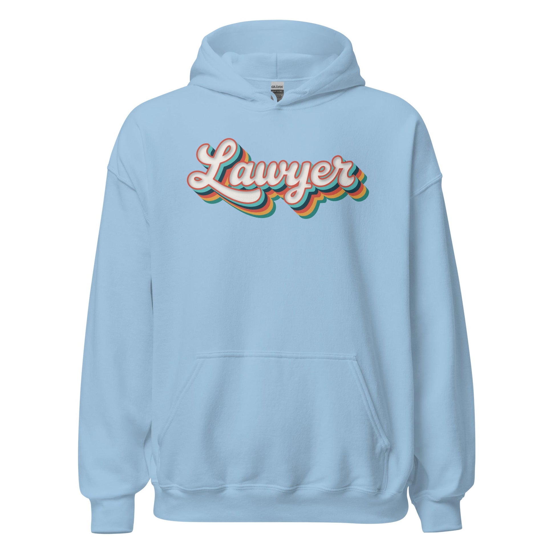 Retro Lawyer Hoodie Fun Groovy Law School Sweatshirt - Inken Image