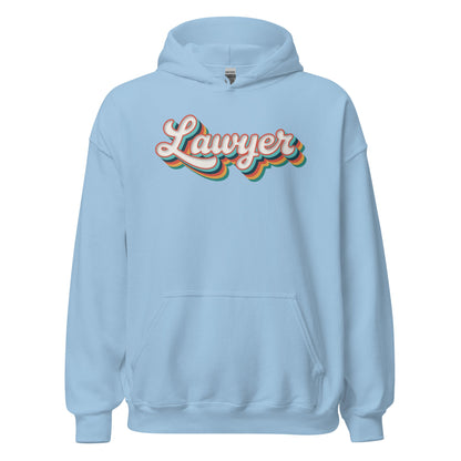 Retro Lawyer Hoodie Fun Groovy Law School Sweatshirt - Inken Image