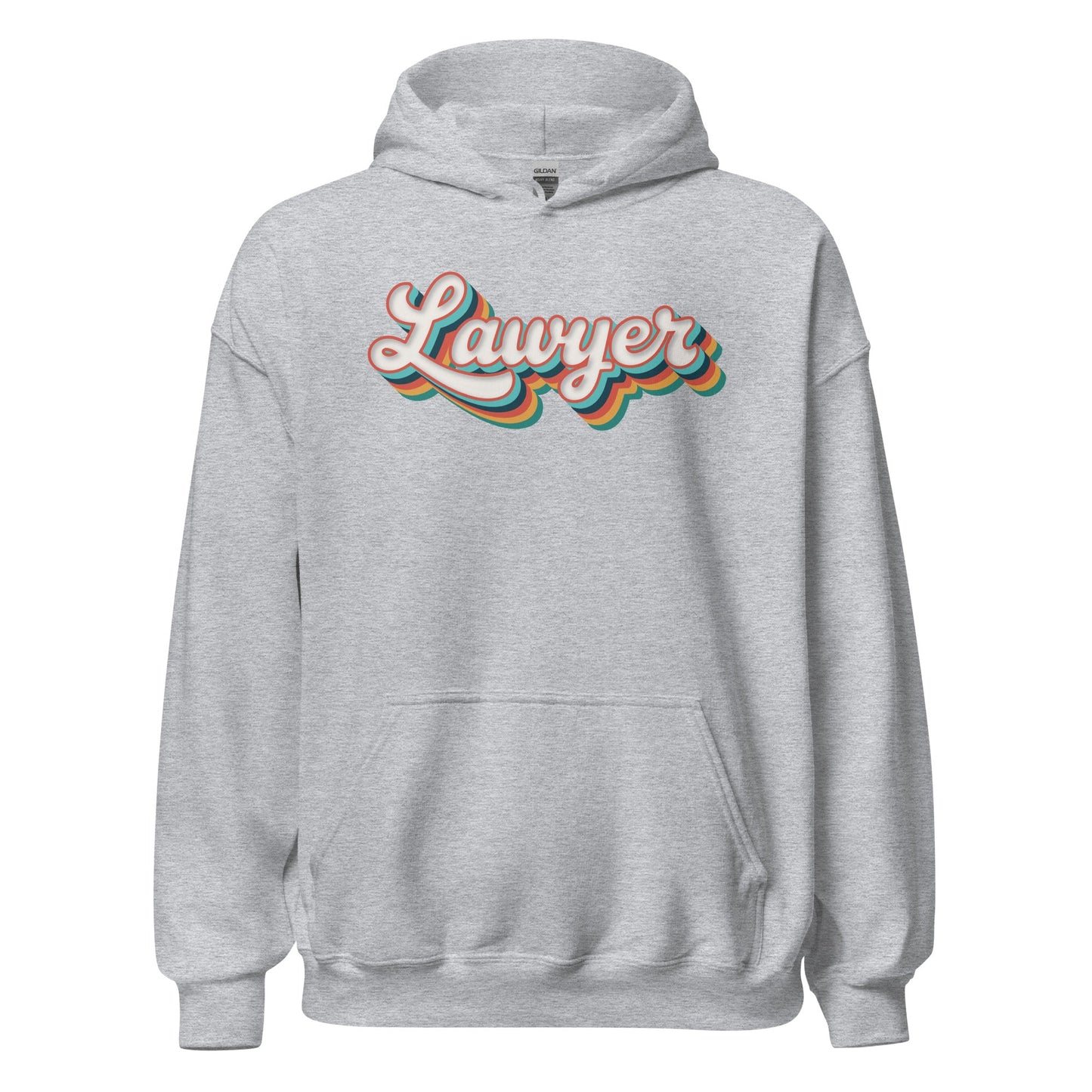 Retro Lawyer Hoodie Fun Groovy Law School Sweatshirt - Inken Image